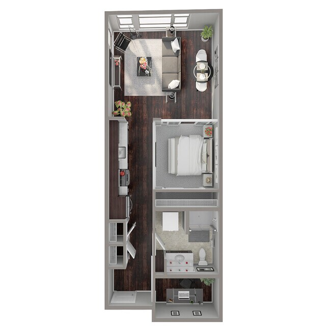 Open + Den 1 Bed, 1 Bath - M 133 floor plan